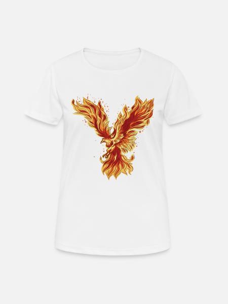 Phénix ardent Mythos Design - T-shirt respirant Femme - blanc