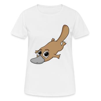Schnabeltier - Frauen T-Shirt atmungsaktiv - Weiß - Vorne - AI Model Female 172 dark (172cm)