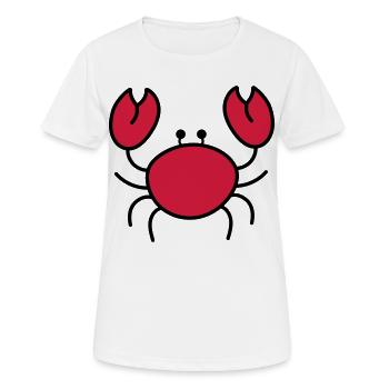 Krebs - Frauen T-Shirt atmungsaktiv - Weiß - Vorne - AI Model Female 172 dark (172cm)