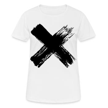 Grunge Cross - Women's Breathable T-Shirt - white - Front - AI Model Female 172 dark (172cm)