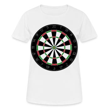 Dartscheibe, Dart, Darts, Darts, Darts # - Frauen T-Shirt atmungsaktiv - Weiß - Vorne - AI Model Female 172 dark (172cm)