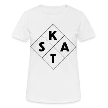 Skat - Frauen T-Shirt atmungsaktiv - Weiß - Vorne - AI Model Female 172 dark (172cm)