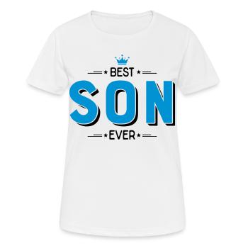Meilleur fils - T-shirt respirant Femme - blanc - Devant - AI Model Female 172 dark (172cm)