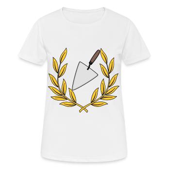 Lorbeerkranz Handwerk Maurer Maurerkelle - Frauen T-Shirt atmungsaktiv - Weiß - Vorne - AI Model Female 172 dark (172cm)