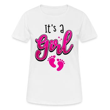 Bébé Bébé Grossesse Bébé Pieds bébé - T-shirt respirant Femme - blanc - Devant - AI Model Female 172 dark (172cm)