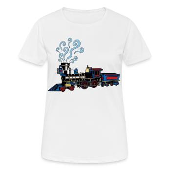 Lokomotive - Frauen T-Shirt atmungsaktiv - Weiß - Vorne - AI Model Female 172 dark (172cm)