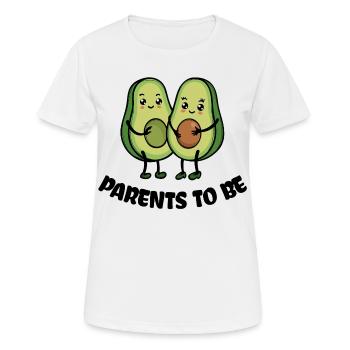 Parents Family Offspring Pregnant Baby Avocado - Women's Breathable T-Shirt - white - Front - AI Model Female 172 dark (172cm)