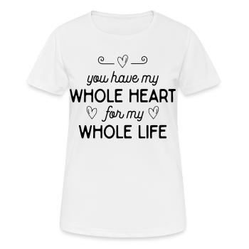 Romantische Liebeserklärung - Frauen T-Shirt atmungsaktiv - Weiß - Vorne - AI Model Female 172 dark (172cm)