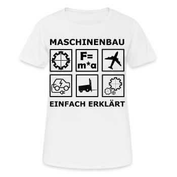 Mechanical Engineering Engineers - Women's Breathable T-Shirt - white - Front - AI Model Female 172 dark (172cm)