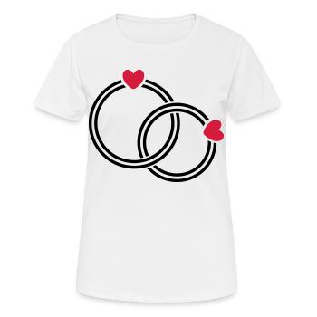 Les alliances - T-shirt respirant Femme - blanc - Devant - AI Model Female 172 dark (172cm)