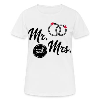 wedding - Women's Breathable T-Shirt - white - Front - AI Model Female 172 dark (172cm)