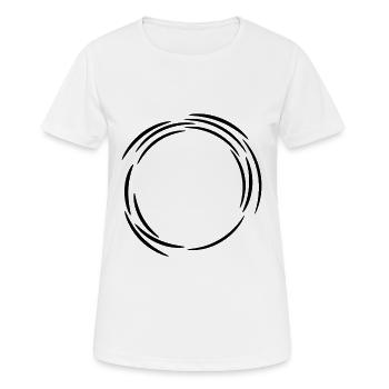 Kreis Design Linie Linien - Frauen T-Shirt atmungsaktiv - Weiß - Vorne - AI Model Female 172 dark (172cm)