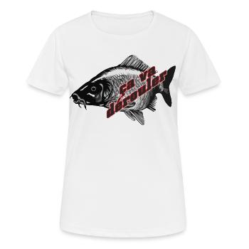 Carpe, Ca va derouler, je pêche la carpe - T-shirt respirant Femme - blanc - Devant - AI Model Female 172 dark (172cm)