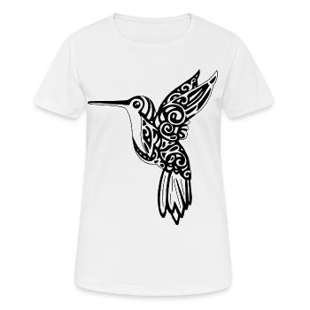 Black hummingbird - Women's Breathable T-Shirt - white - Front - AI Model Female 172 dark (172cm)