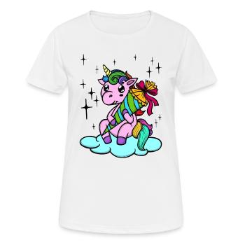 La licorne de l’école Début de l’école - T-shirt respirant Femme - blanc - Devant - AI Model Female 172 dark (172cm)