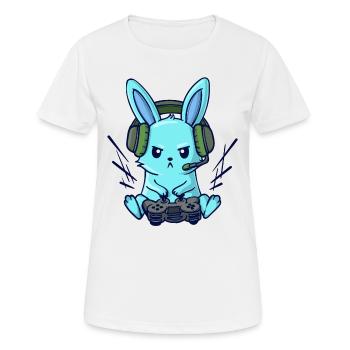 Jeu contrôleur de jeu console console jeux vidéo - T-shirt respirant Femme - blanc - Devant - AI Model Female 172 dark (172cm)