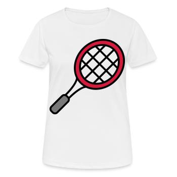 Tennis racket - Women's Breathable T-Shirt - white - Front - AI Model Female 172 dark (172cm)