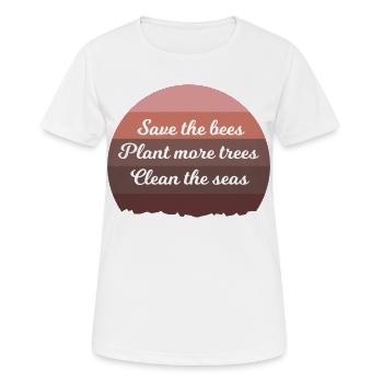 climat - T-shirt respirant Femme - blanc - Devant - AI Model Female 172 dark (172cm)
