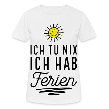 Endlich Ferien - Frauen T-Shirt atmungsaktiv - Weiß - Vorne - AI Model Female 172 dark (172cm)