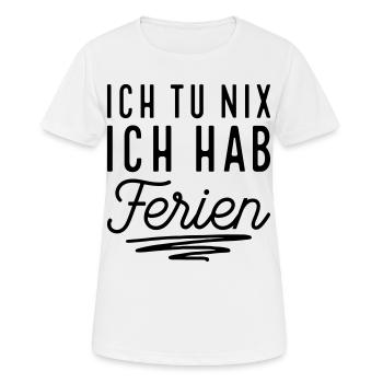 Endlich Ferien - Frauen T-Shirt atmungsaktiv - Weiß - Vorne - AI Model Female 172 dark (172cm)