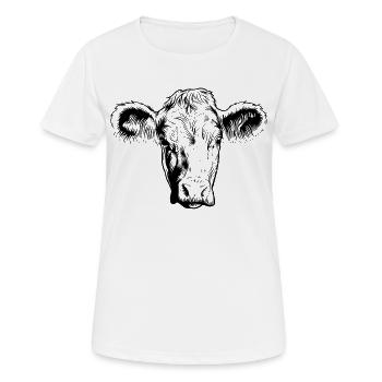 Vache Vaches - T-shirt respirant Femme - blanc - Devant - AI Model Female 172 dark (172cm)