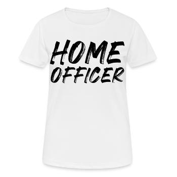 Homeofficer - Frauen T-Shirt atmungsaktiv - Weiß - Vorne - AI Model Female 172 dark (172cm)