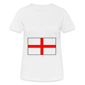 Indicateur d’Angleterre - T-shirt respirant Femme - blanc - Devant - AI Model Female 172 dark (172cm)