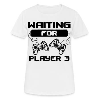 Gamer Joueur Enceinte Contrôleur Statement - T-shirt respirant Femme - blanc - Devant - AI Model Female 172 dark (172cm)