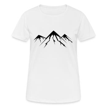Berg Berge - Frauen T-Shirt atmungsaktiv - Weiß - Vorne - AI Model Female 172 dark (172cm)