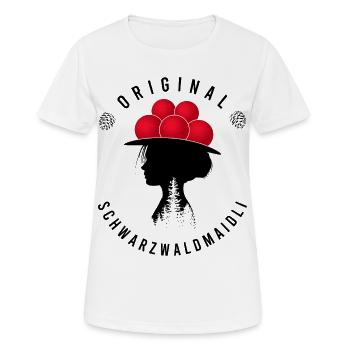 Original Schwarzwaldmädel Bollenhut Schwarzwald - Frauen T-Shirt atmungsaktiv - Weiß - Vorne - AI Model Female 172 dark (172cm)