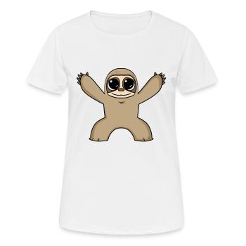 Baby Sloth Embrace - Women's Breathable T-Shirt - white - Front - AI Model Female 172 dark (172cm)