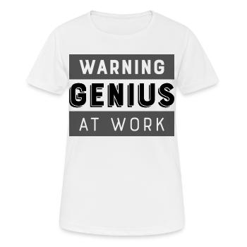 Genie am arbeiten - Frauen T-Shirt atmungsaktiv - Weiß - Vorne - AI Model Female 172 dark (172cm)