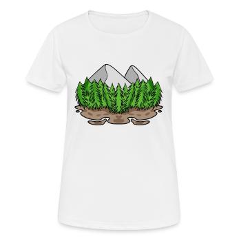 Berg Berge - Frauen T-Shirt atmungsaktiv - Weiß - Vorne - AI Model Female 172 dark (172cm)