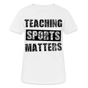 Professeurs de sport - T-shirt respirant Femme - blanc - Devant - AI Model Female 172 dark (172cm)