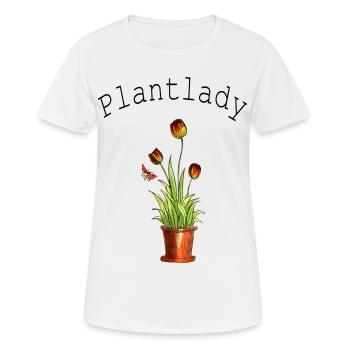 Blumen Lady - Frauen T-Shirt atmungsaktiv - Weiß - Vorne - AI Model Female 172 dark (172cm)