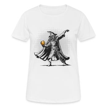 Le lanceur d’orbe - T-shirt respirant Femme - blanc - Devant - AI Model Female 172 dark (172cm)
