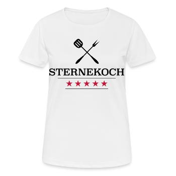 Sternekoch - Frauen T-Shirt atmungsaktiv - Weiß - Vorne - AI Model Female 172 dark (172cm)
