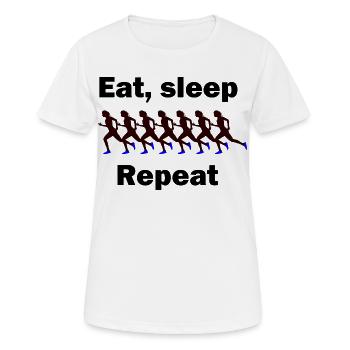 Coureurs et joggeurs - T-shirt respirant Femme - blanc - Devant - AI Model Female 172 dark (172cm)