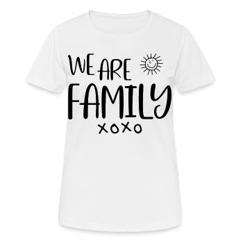 We are Family - Women's Breathable T-Shirt - white - Front - AI Model Female 172 dark (172cm)
