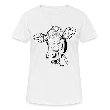Vache Vaches - T-shirt respirant Femme - blanc - Devant - AI Model Female 172 dark (172cm)