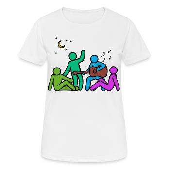 Les meilleurs amis amis amitié - T-shirt respirant Femme - blanc - Devant - AI Model Female 172 dark (172cm)
