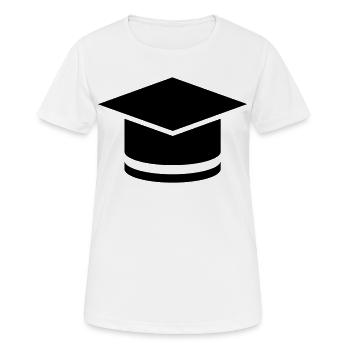 Chapeau de docteur - T-shirt respirant Femme - blanc - Devant - AI Model Female 172 dark (172cm)