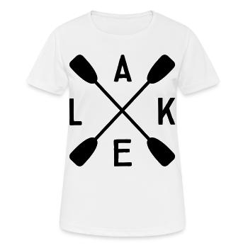 Lac Lake - T-shirt respirant Femme - blanc - Devant - AI Model Female 172 dark (172cm)