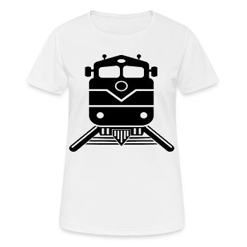 Train driver design - Women's Breathable T-Shirt - white - Front - AI Model Female 172 dark (172cm)