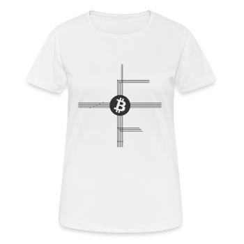 Bitcoin Network - Women's Breathable T-Shirt - white - Front - AI Model Female 172 dark (172cm)