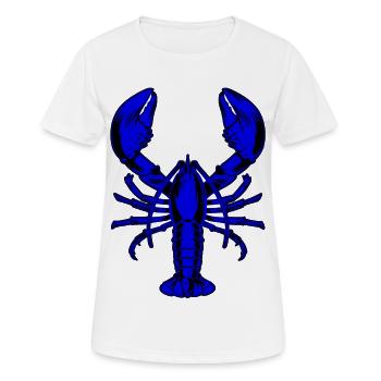 Blauer Hummer - Frauen T-Shirt atmungsaktiv - Weiß - Vorne - AI Model Female 172 dark (172cm)