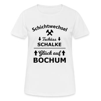Schichtwechsel im Pott - Frauen T-Shirt atmungsaktiv - Weiß - Vorne - AI Model Female 172 dark (172cm)