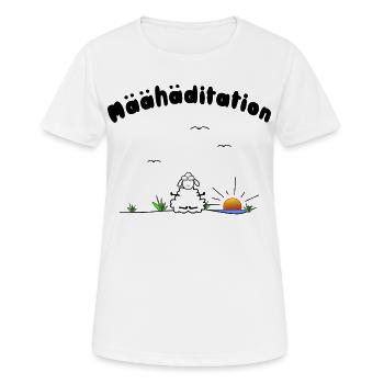 Meditation - Frauen T-Shirt atmungsaktiv - Weiß - Vorne - AI Model Female 172 dark (172cm)