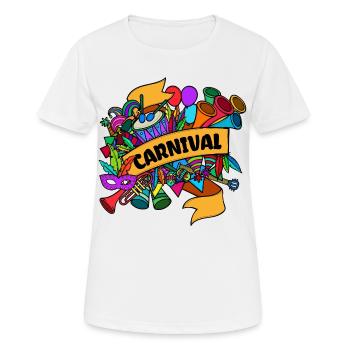 Carnaval Masques Carnaval défilé - T-shirt respirant Femme - blanc - Devant - AI Model Female 172 dark (172cm)