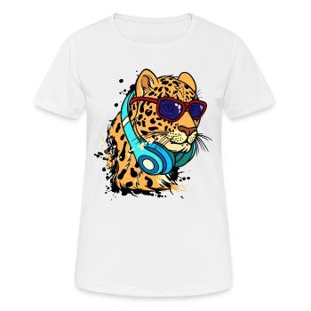 Cool Tier Headset - Frauen T-Shirt atmungsaktiv - Weiß - Vorne - AI Model Female 172 dark (172cm)
